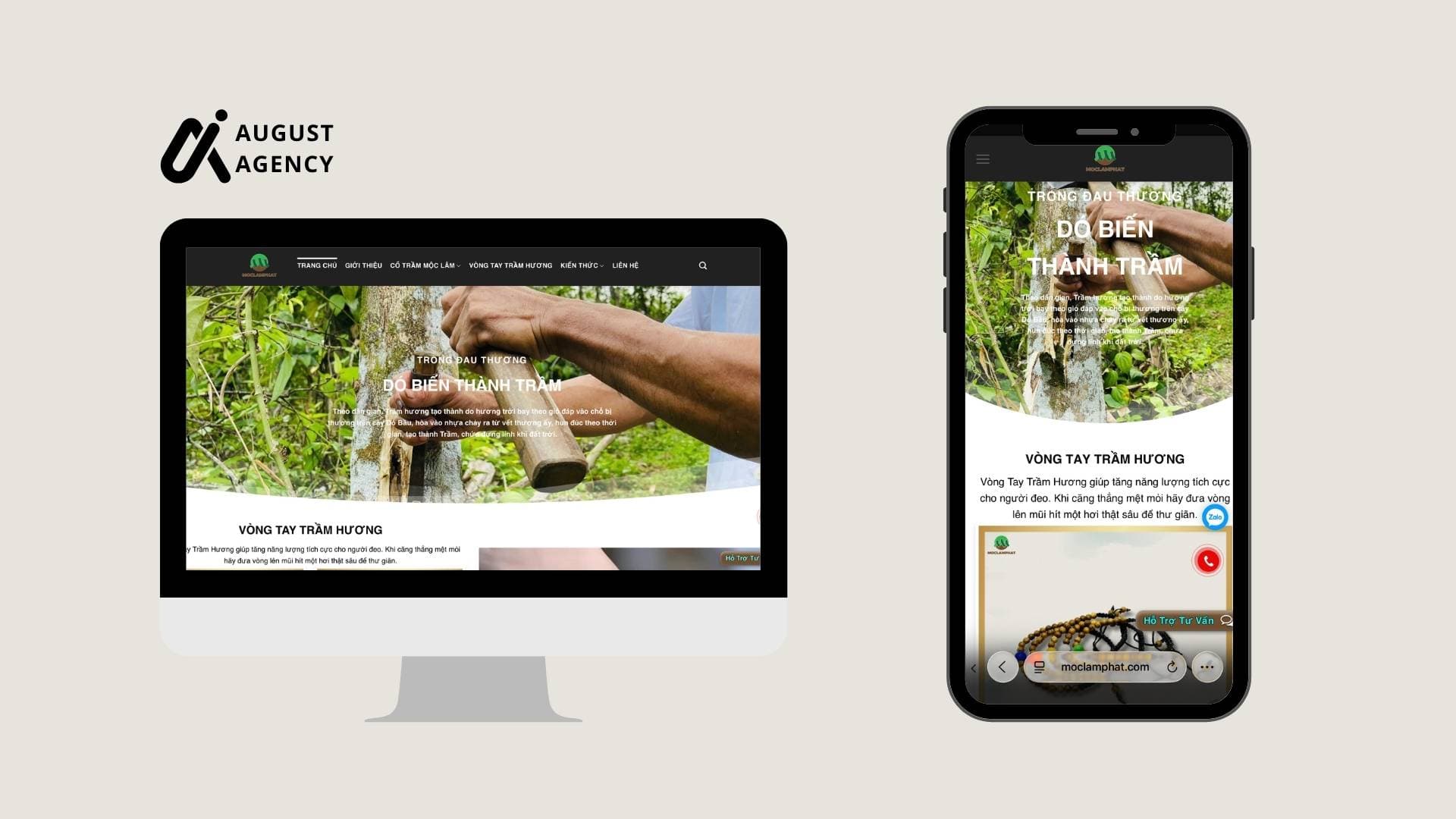 Dự án Website Thương hiệu Trầm hương Mộc Lâm Phát