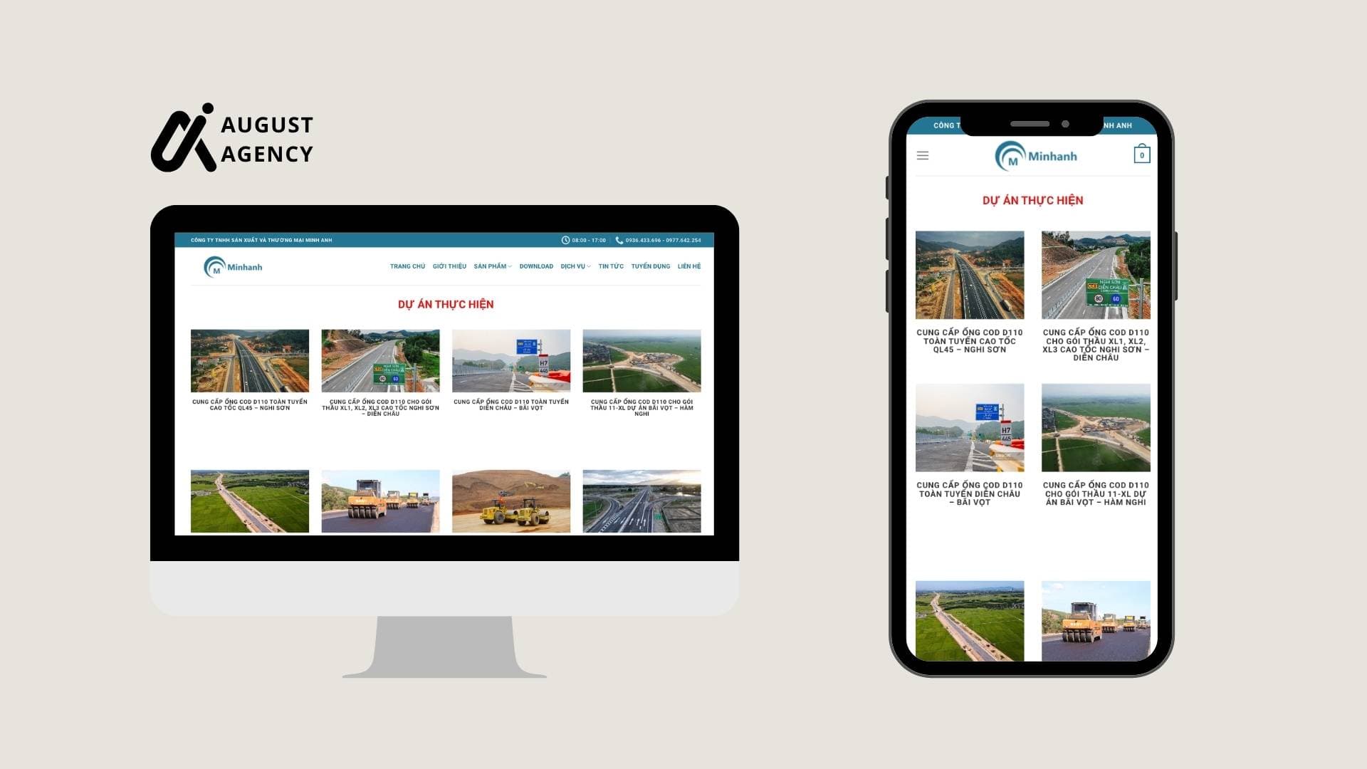 Dự án code web nam định: minhanhltd.vn